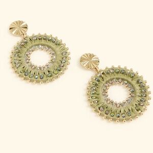 NWT J.Crew Crystal Beaded Bohemian Festival Earrings